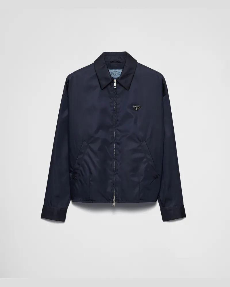 Prada Blousonjacke aus Re-Nylon Blau