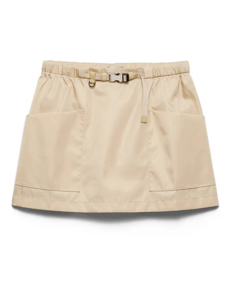 Prada Minirock Aus Re-nylon, Damen, Wüstenbeige, Größe Wüstenbeige