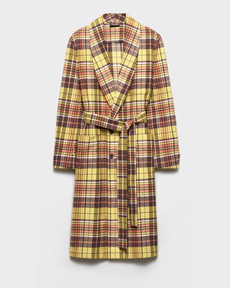 Prada Bademantel aus Baumwolle Cremefarben