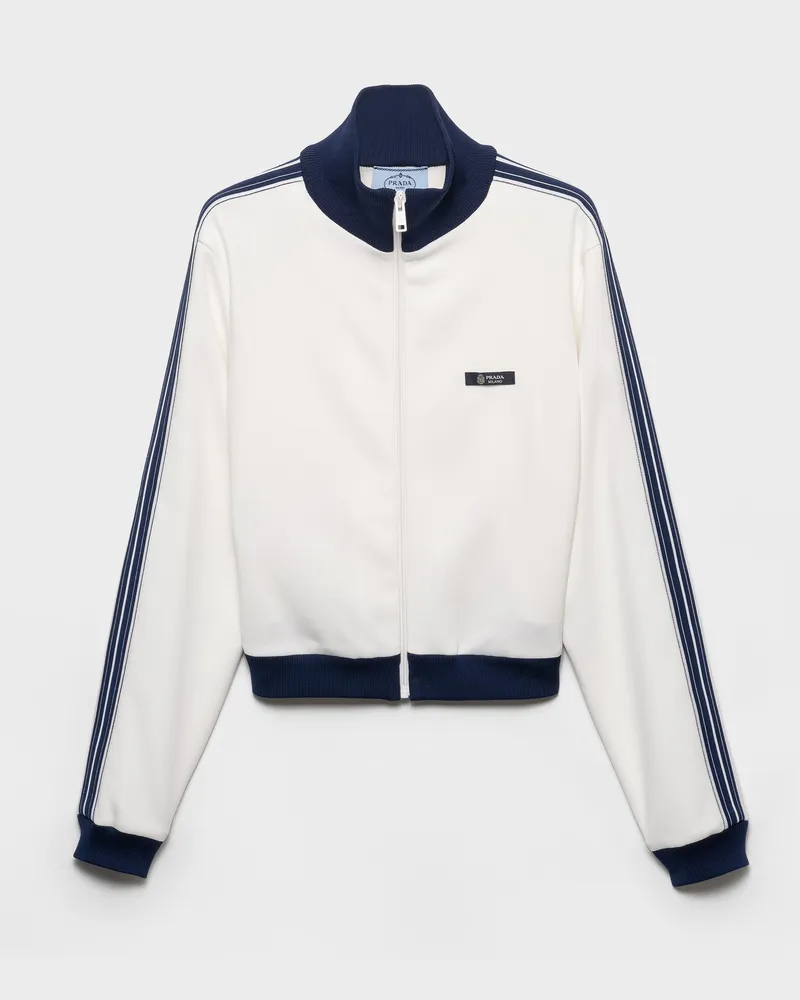 Prada Jacke aus Fleece Elfenbein
