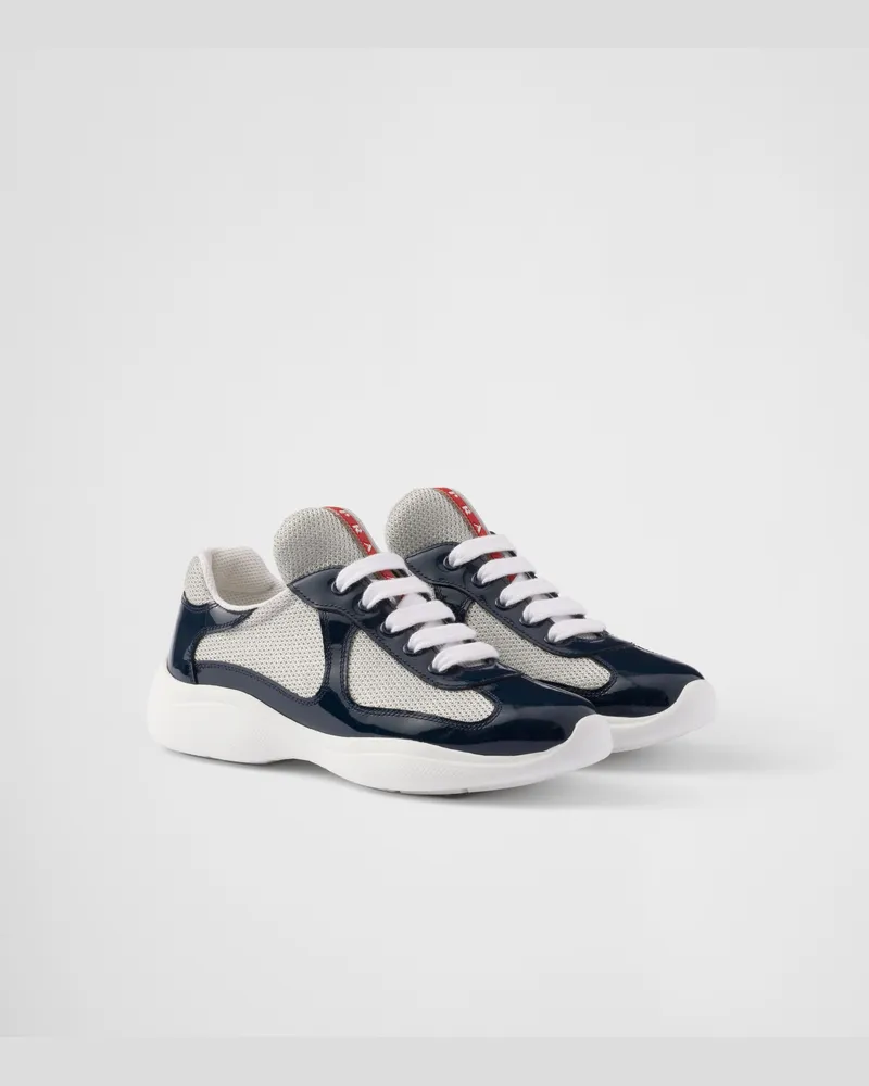 Prada America’s Cup Sneaker aus Biker-Gewebe Königsblau