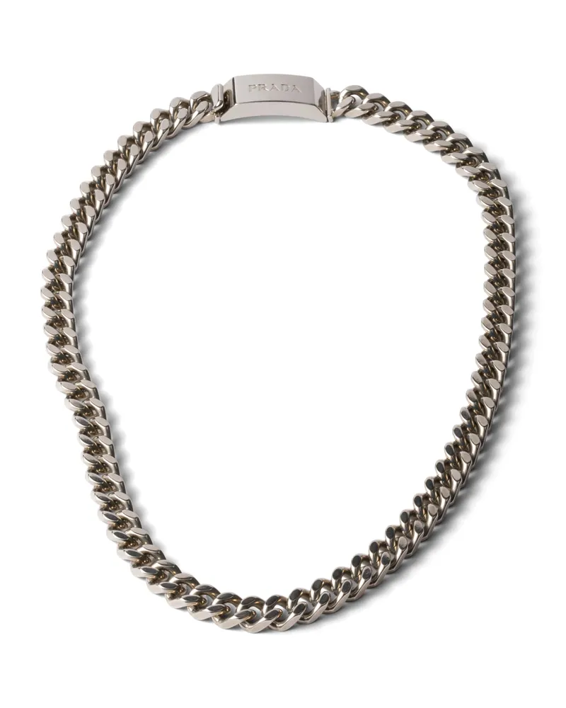 Prada Halskette Aus Silber, Herren, Antiksilber Antiksilber