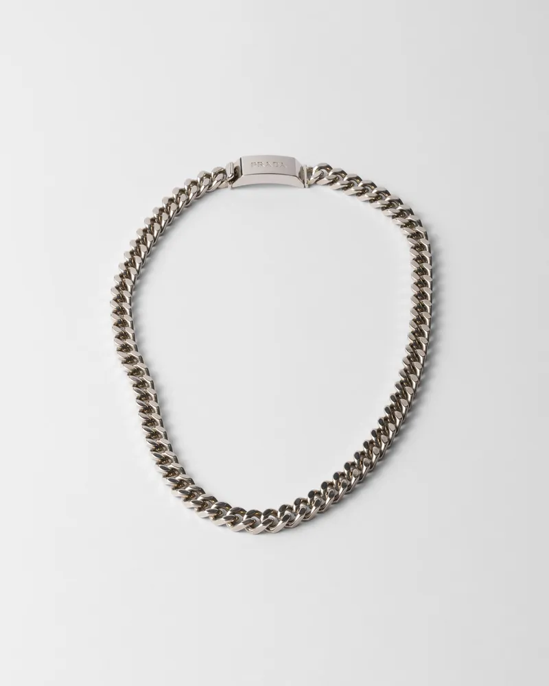 Prada Halskette aus Silber Antiksilber