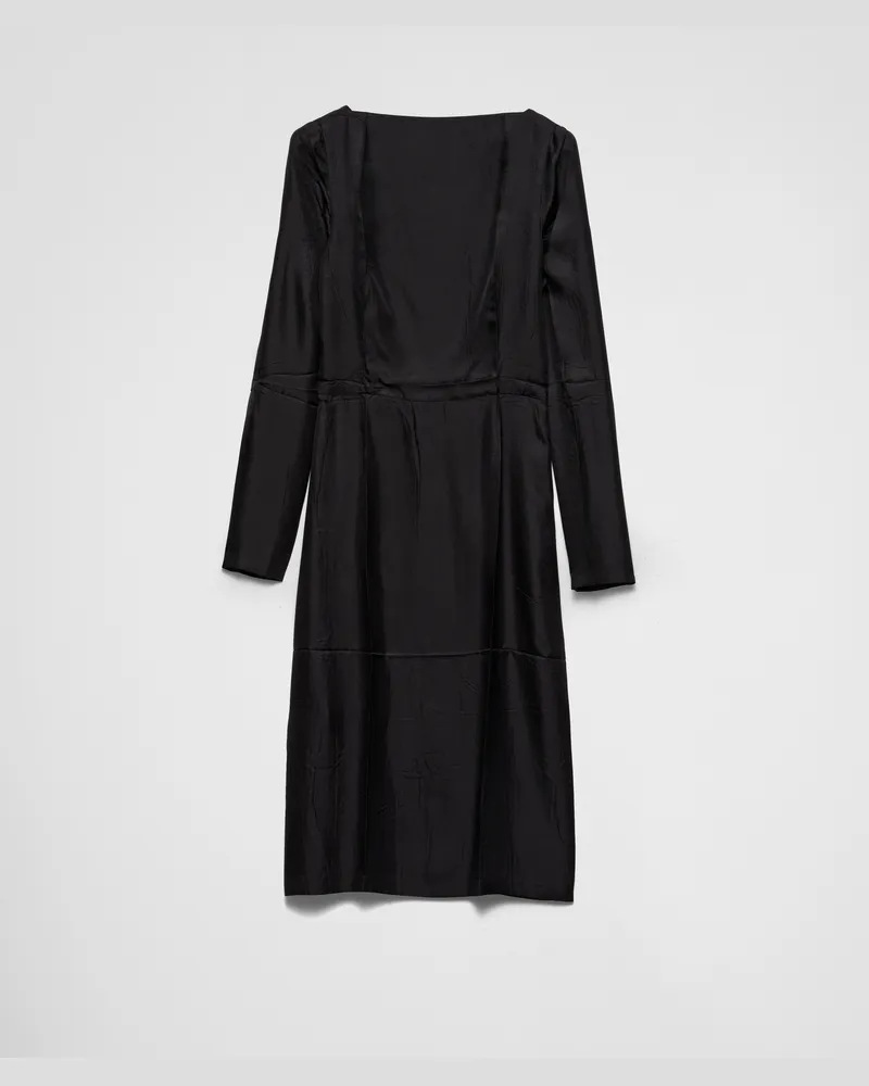 Prada Kleid aus Seidentwill Schwarz