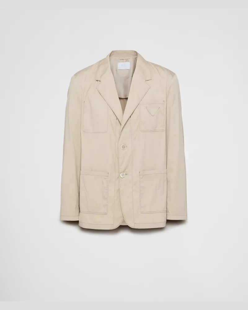 Prada Einreihige Jacke aus Baumwollmischung Kordel
