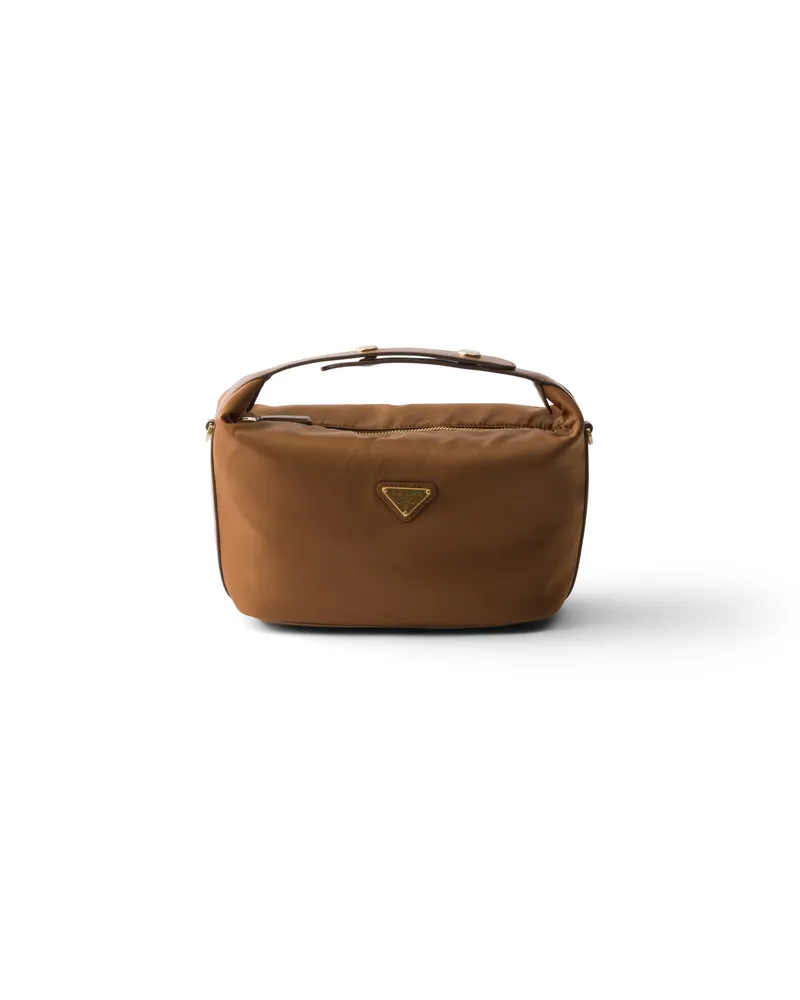 Prada Chérie Mini Bag Aus Re-nylon, Damen, Brandy Brandy
