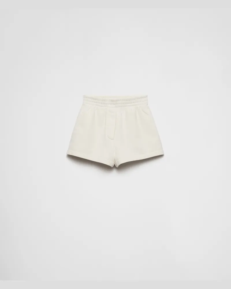 Prada Shorts aus Fleece Natur