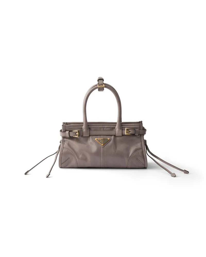 Prada Bonnie Mini-handtasche Aus Leder, Damen, Zinngrau Zinngrau