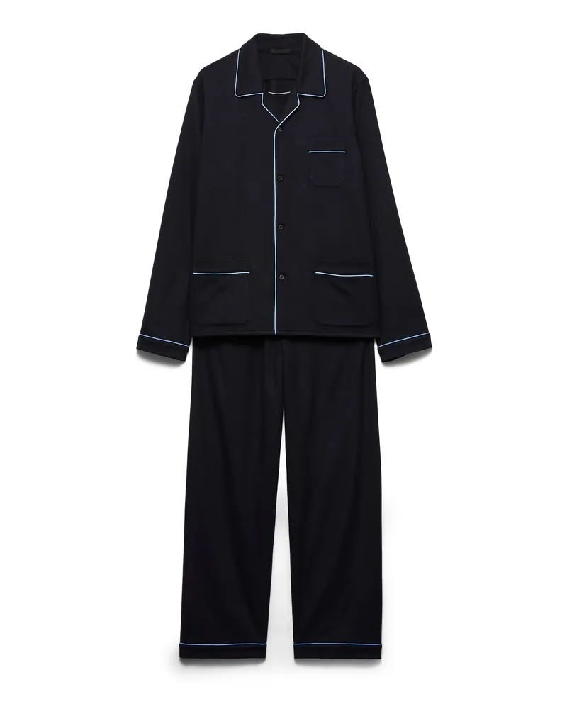 Prada Pyjama Aus Kaschmir, Herren, Blau, Größe Blau