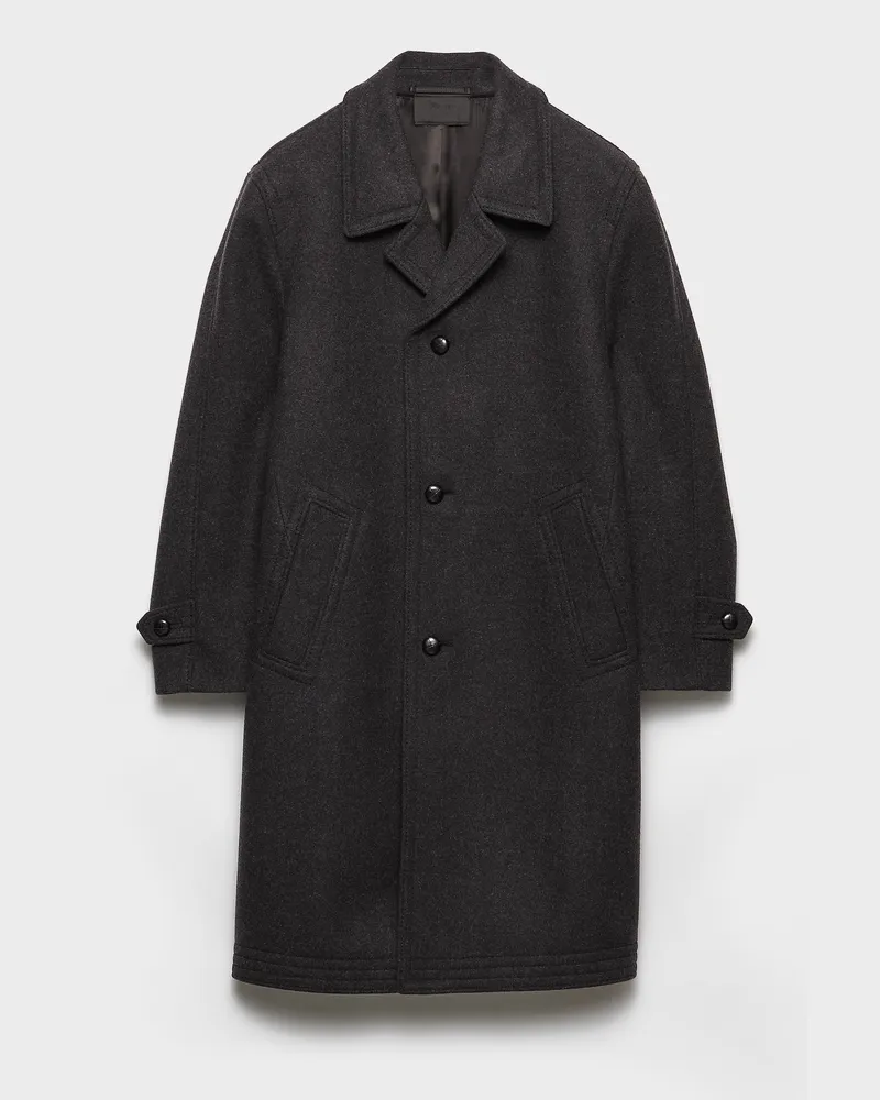 Prada Mantel aus Wolle Anthrazitgrau