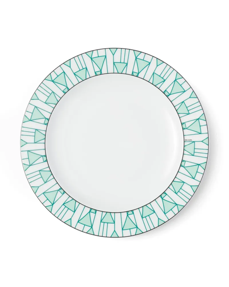 Prada Set Mit Zwei Esstellern Aus Porzellan – Vienna Green, , Grün Grün