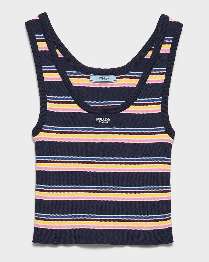 Prada Tanktop aus Baumwolle Blau