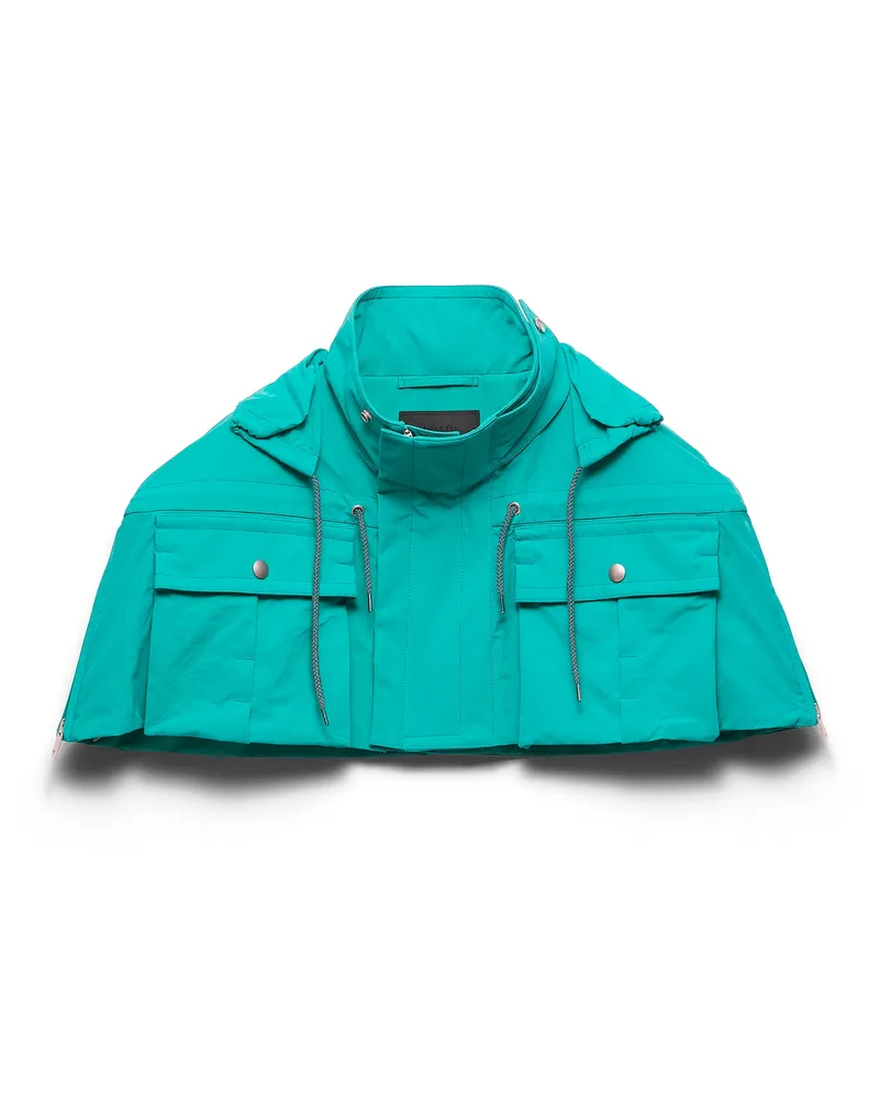 Prada Capelet Aus Funktionsgewebe, Herren, Türkis, Größe Türkis