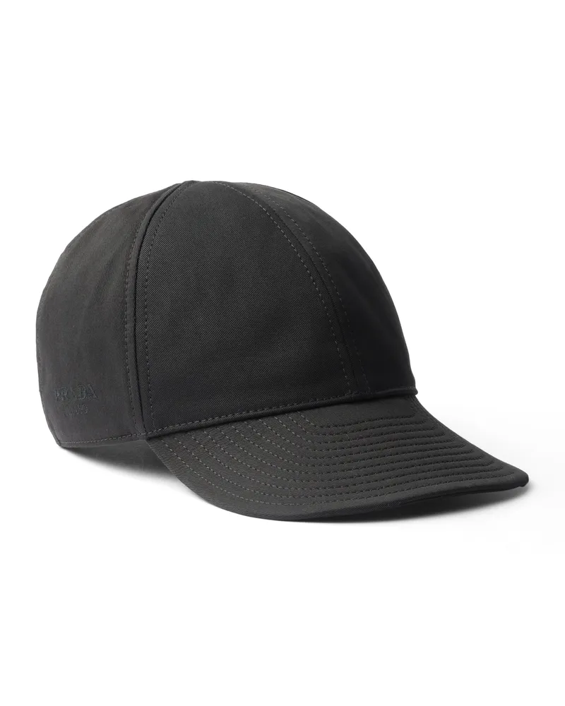 Prada Baseballkappe Aus Baumwolle, Herren, Schwarz, Größe Schwarz