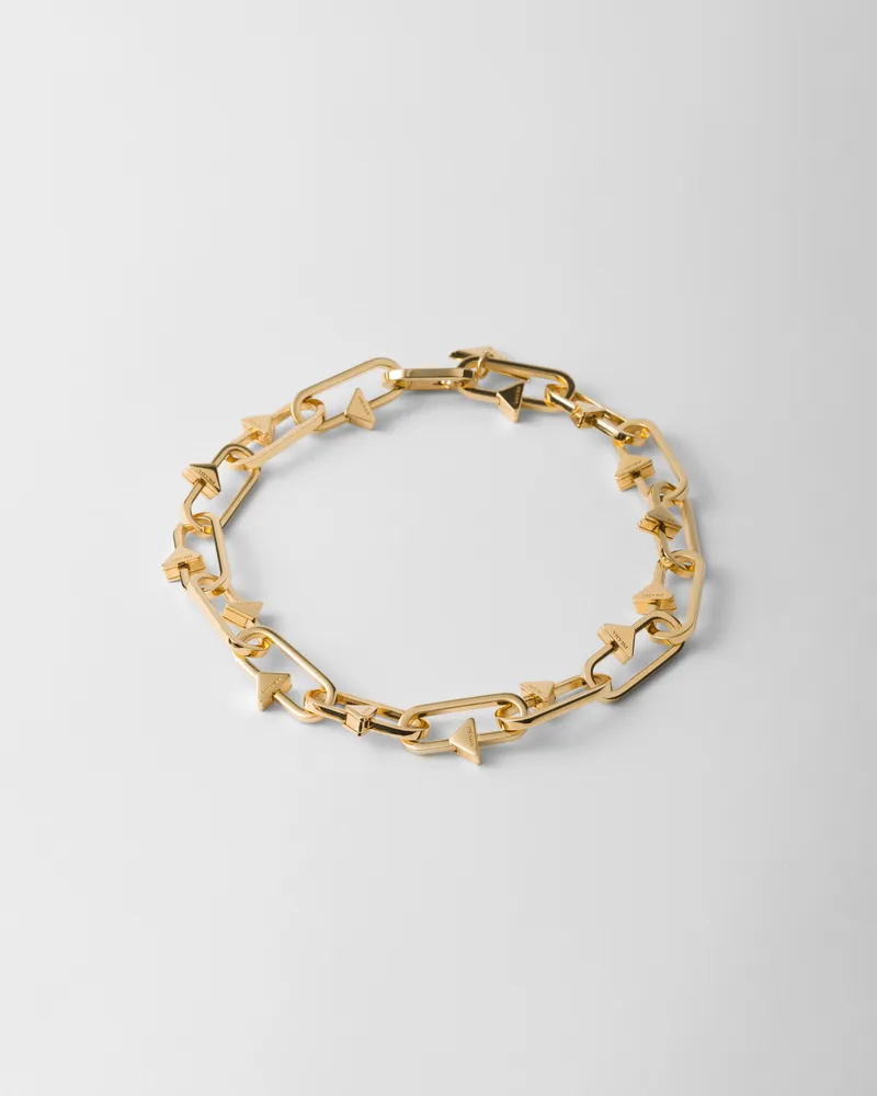 Prada Halskette aus Metall Gold