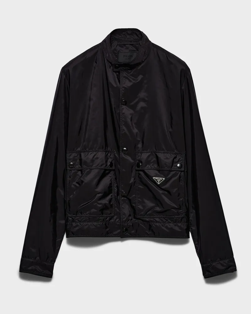 Prada Jacke aus Re-Nylon Schwarz