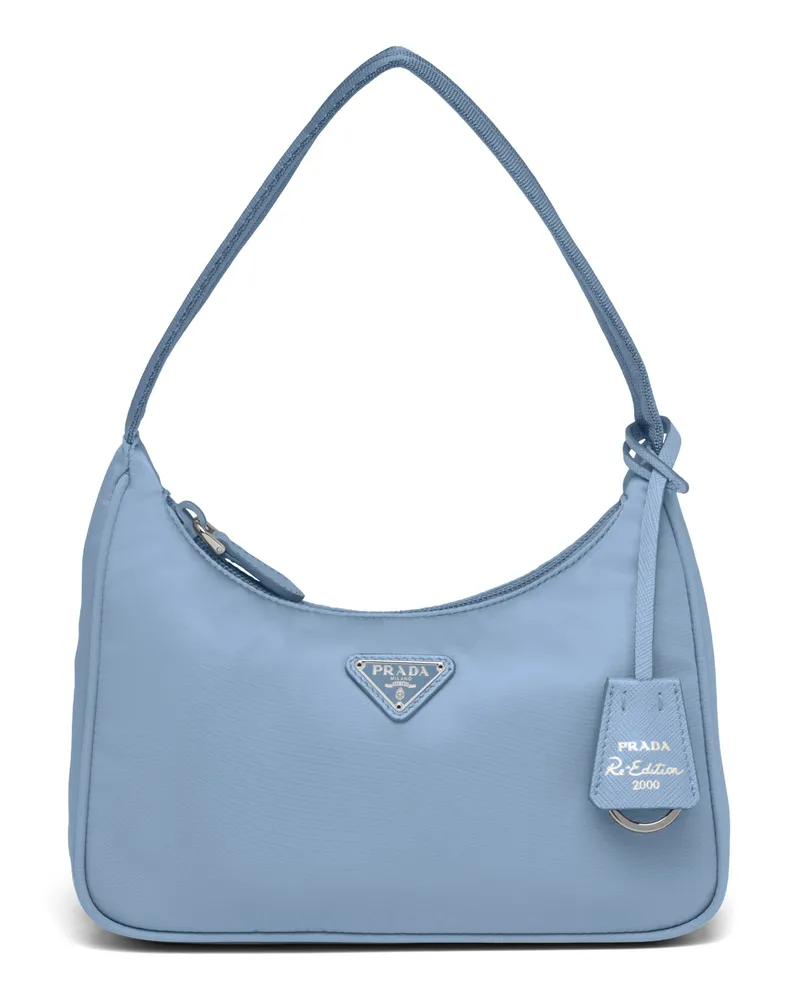 Prada Re-edition 2000 Mini Bag Aus Re-nylon, Damen, Hellblau Hellblau