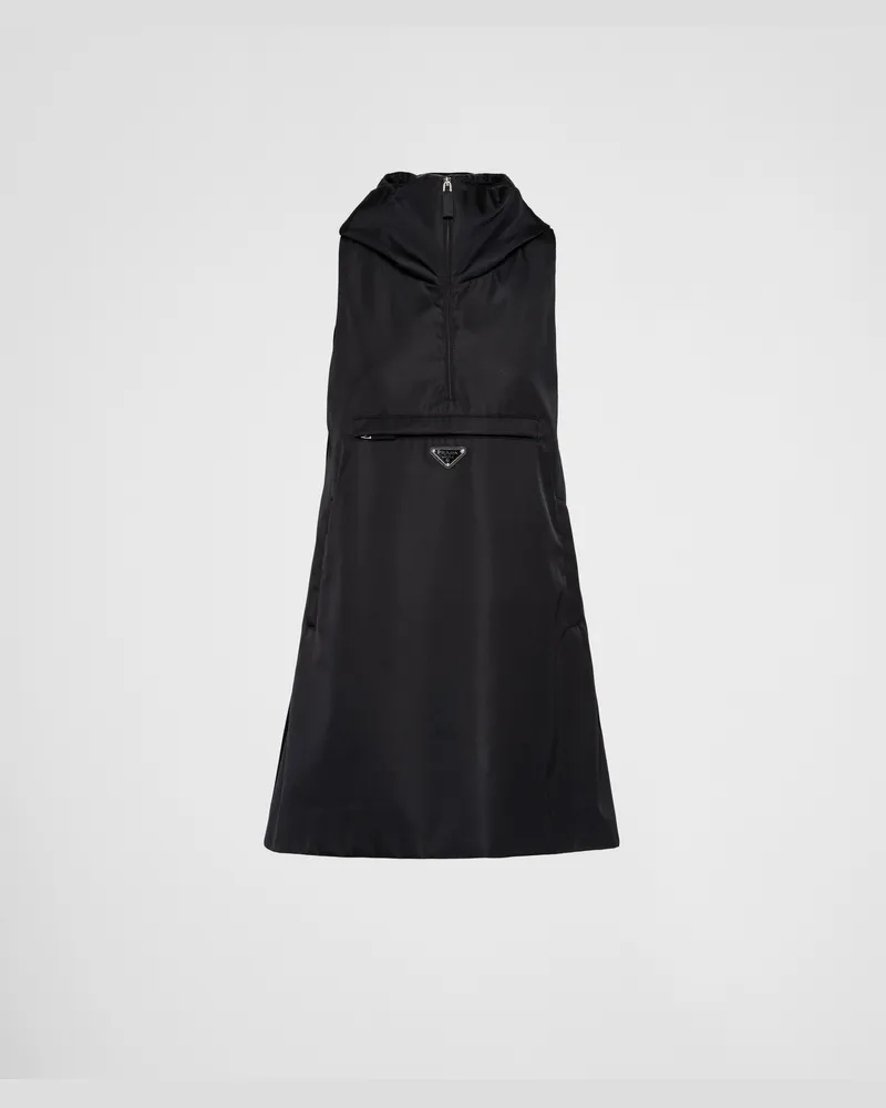 Prada Minikleid aus Re-Nylon Schwarz