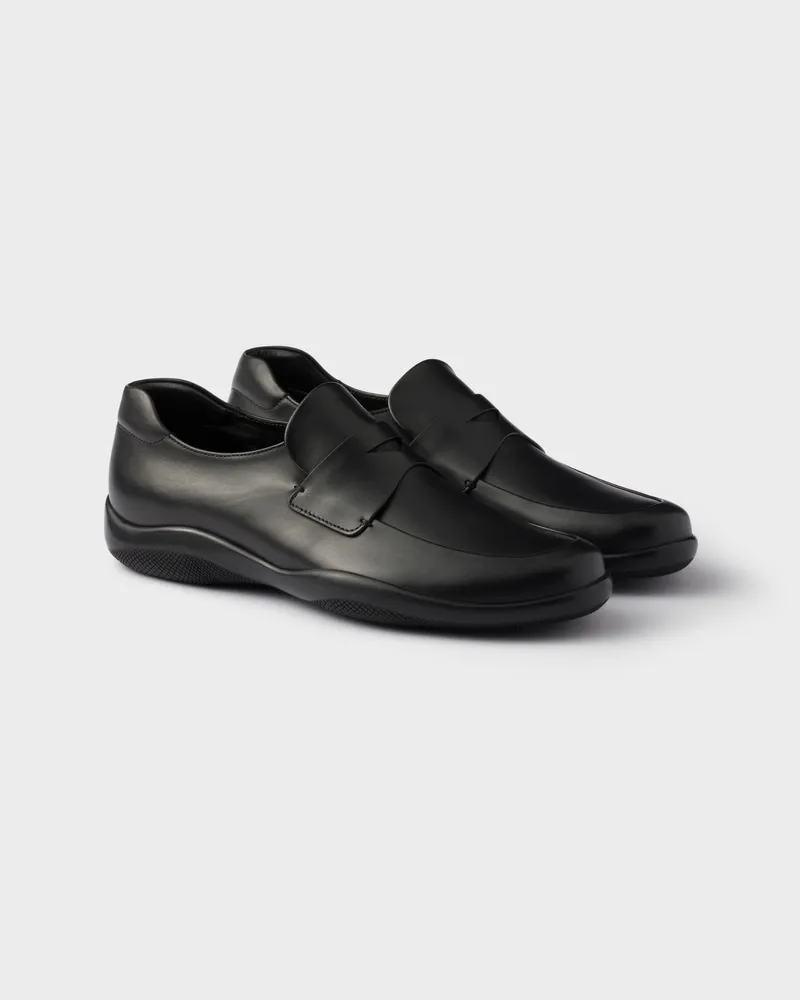Prada Loafer aus Toblach-Leder Schwarz