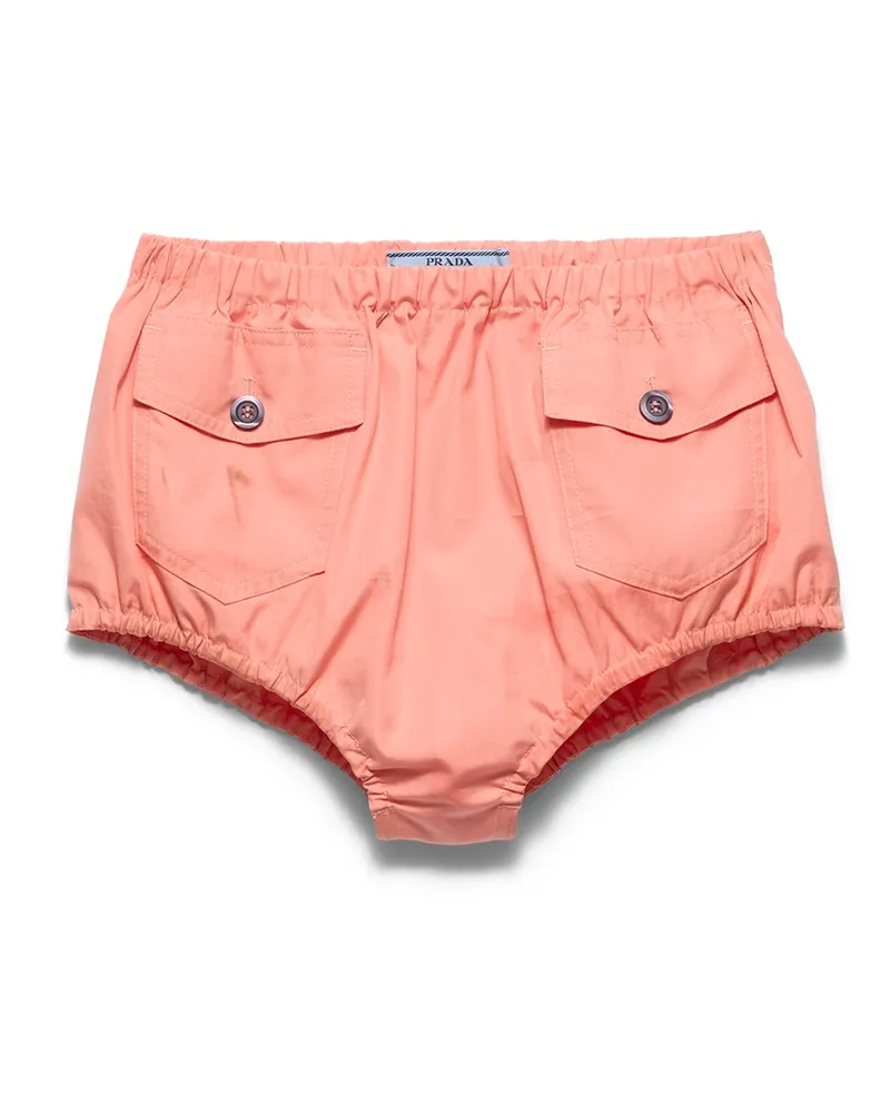 Prada Shorts Aus Popeline, Damen, Aprikose, Größe Aprikose