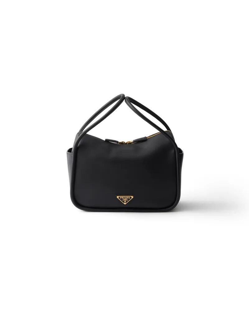 Prada Darling Handtasche Aus Leder, Damen, Schwarz Schwarz