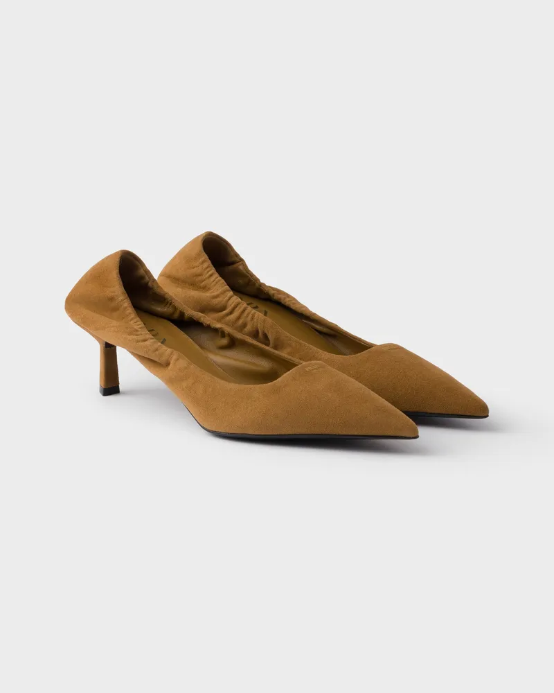 Prada Pumps aus Wildleder Zimt