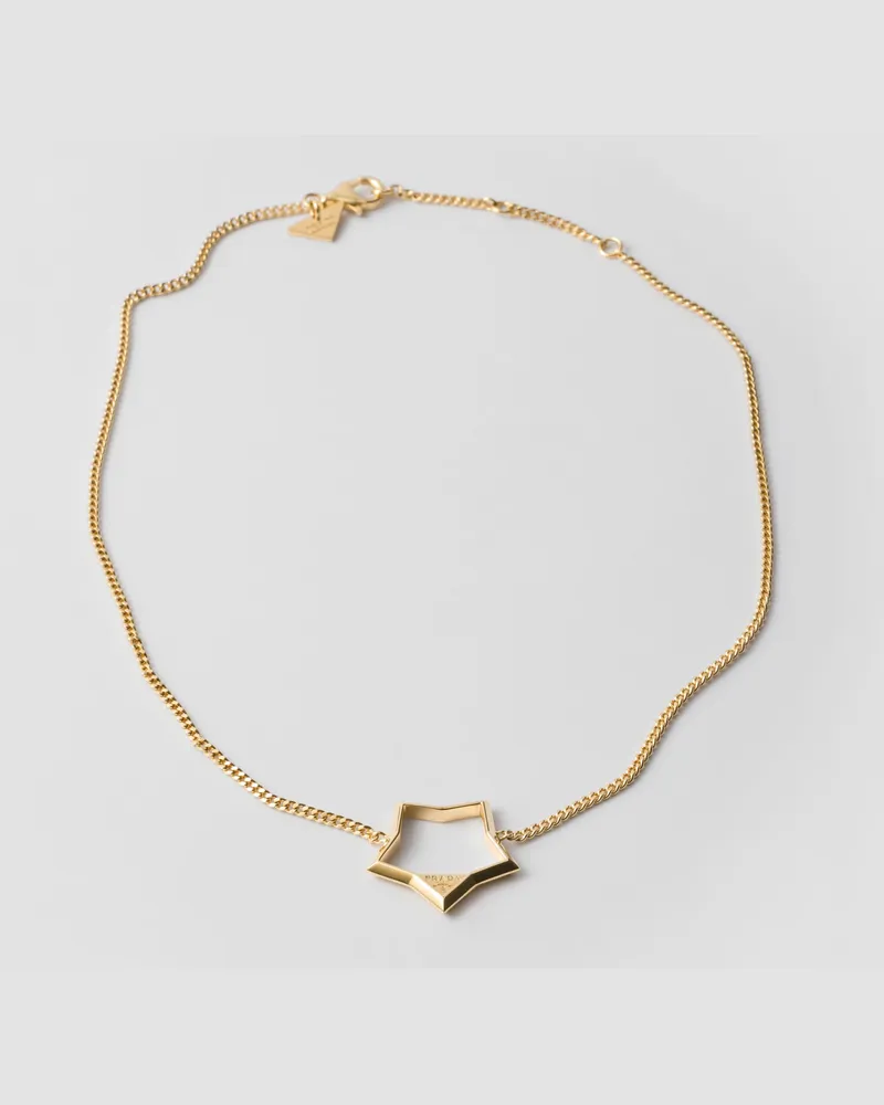 Prada Halskette aus Metall Gold