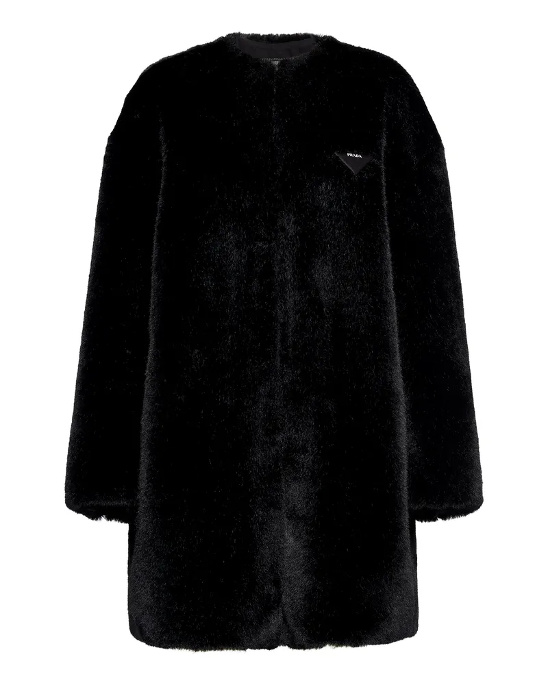 Prada Aspen Mantel, Damen, Schwarz, Größe Schwarz