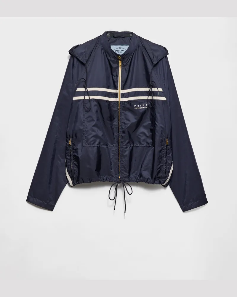 Prada Blousonjacke aus leichtem Re-Nylon Blau