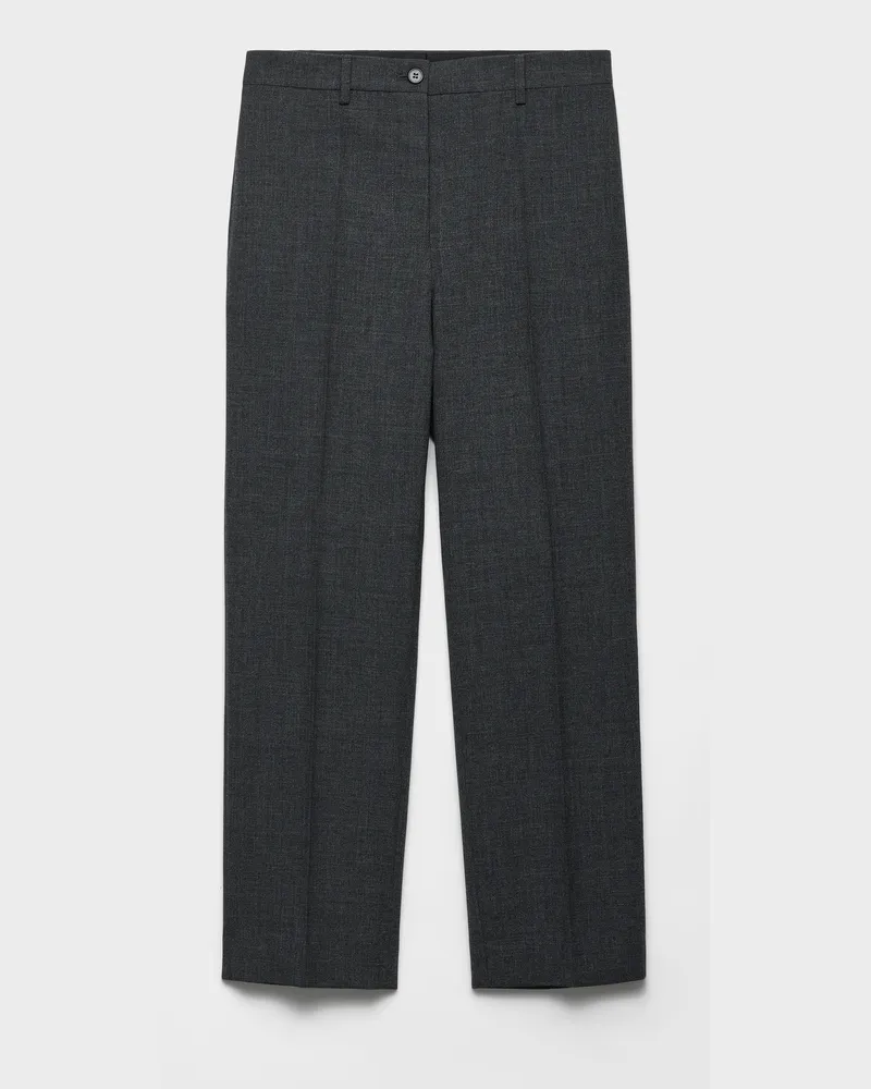 Prada Hose mit Ziersteppung Schiefergrau