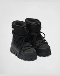 Prada Après-Ski-Stiefel aus Gabardine-Re-Nylon Schwarz