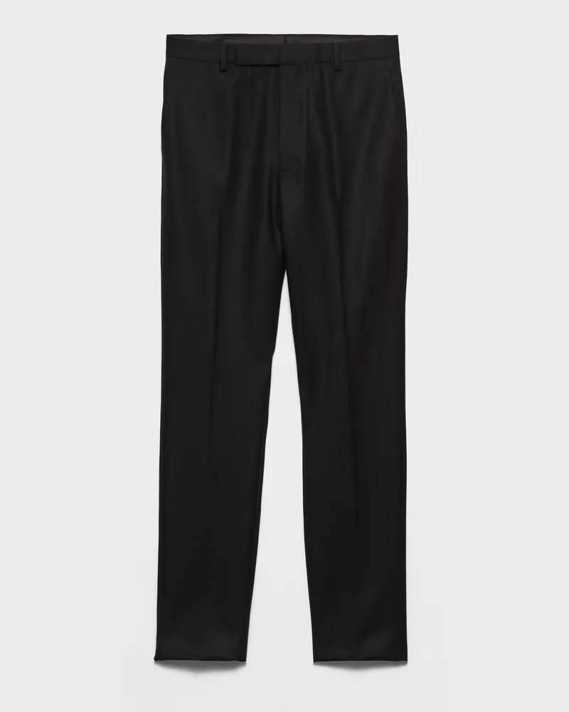 Prada Hose aus Stretch-Kaschmir Schwarz
