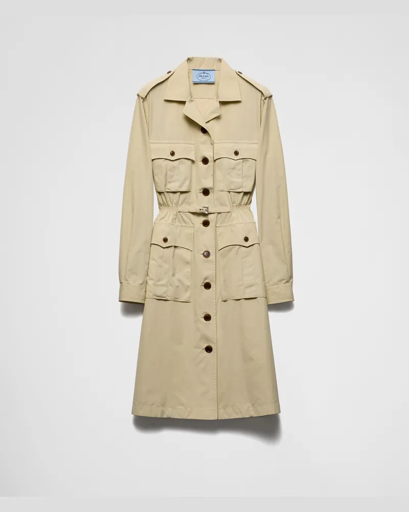 Prada Blusenkleid aus Popeline Natur
