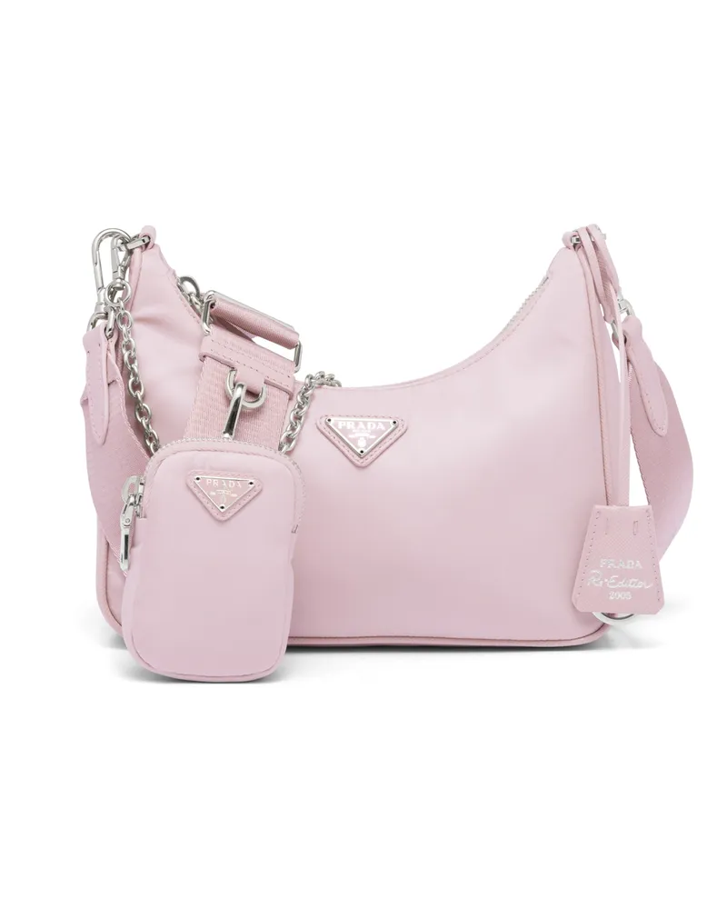 Prada Re-edition 2005 Tasche Aus Re-nylon, Damen, Alabasterrosa Alabasterrosa
