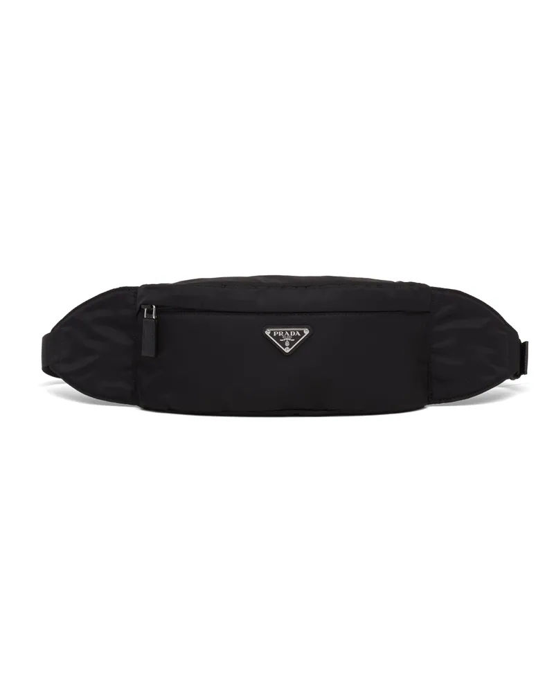 Prada Gürteltasche Aus Re-nylon Und Saffiano-leder, Herren, Schwarz Schwarz