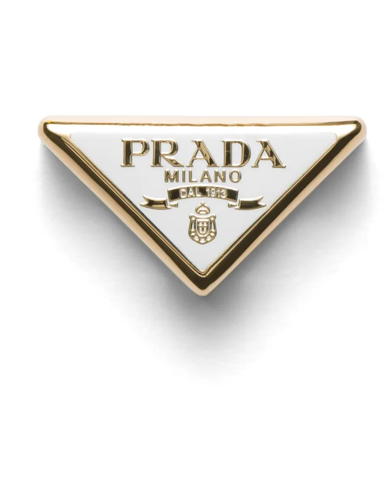 Prada Schalklammer Aus Metall, Damen, Weiss Weiss