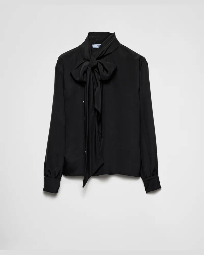 Prada Hemd aus Marocain Schwarz