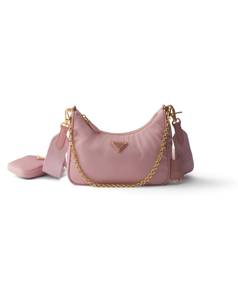 Prada Re-edition 2005 Tasche Aus Re-nylon, Damen, Peach 4 Peach