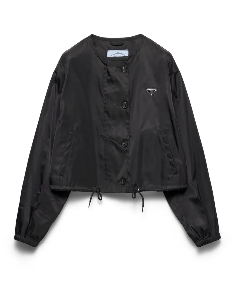 Prada Re-nylon Blouson Jacket, Damen, Schwarz, Größe Schwarz