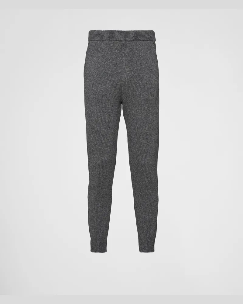 Prada Hose aus Kaschmir Schiefergrau