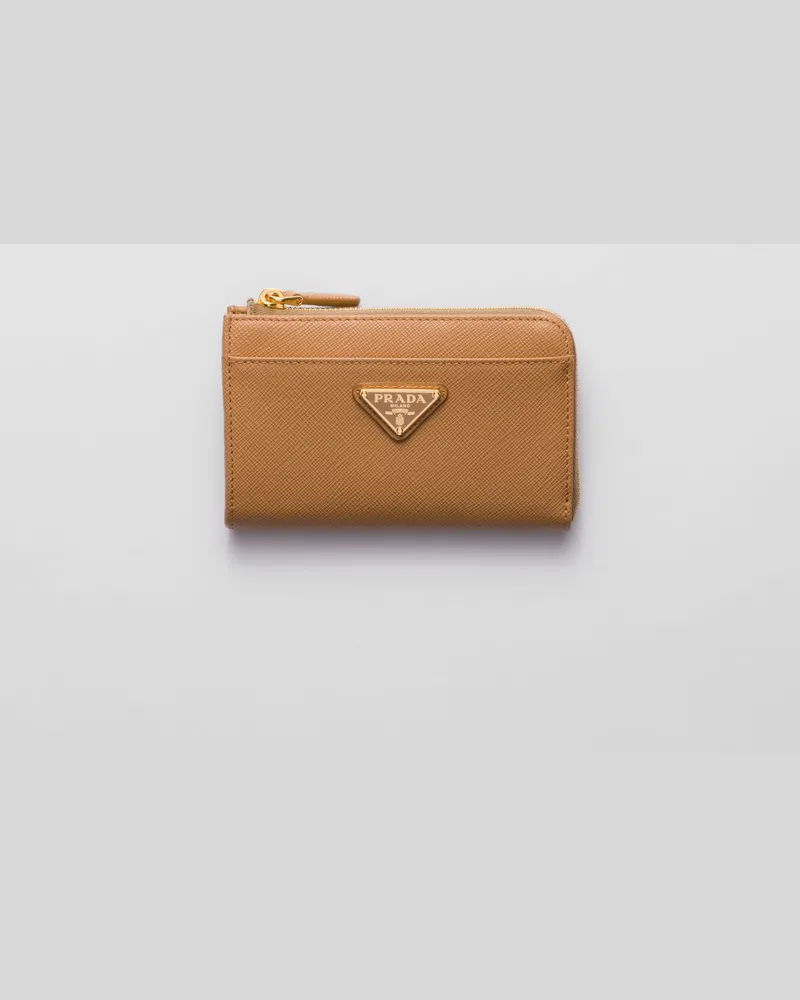 Prada Saffiano-Schlüsselanhänger Natur