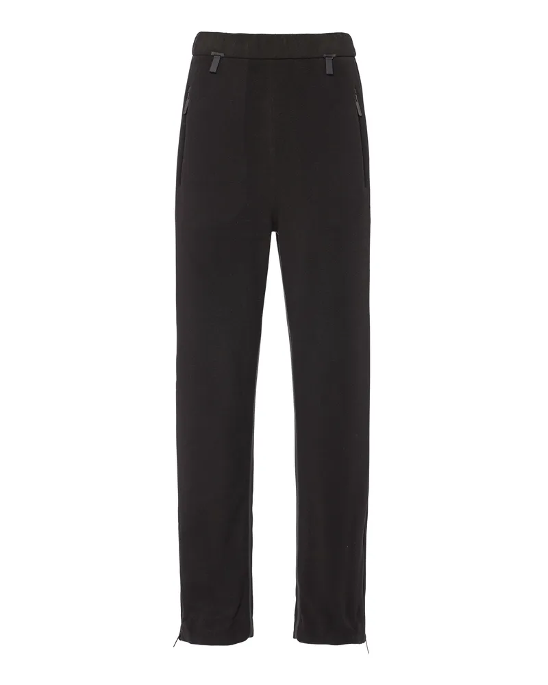Prada Jogginghose Aus Recyceltem Technischem Fleece, Damen, Schwarz, Größe Schwarz
