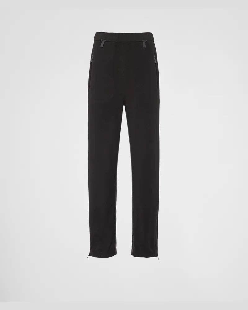 Prada Jogginghose aus recyceltem technischem Fleece Schwarz