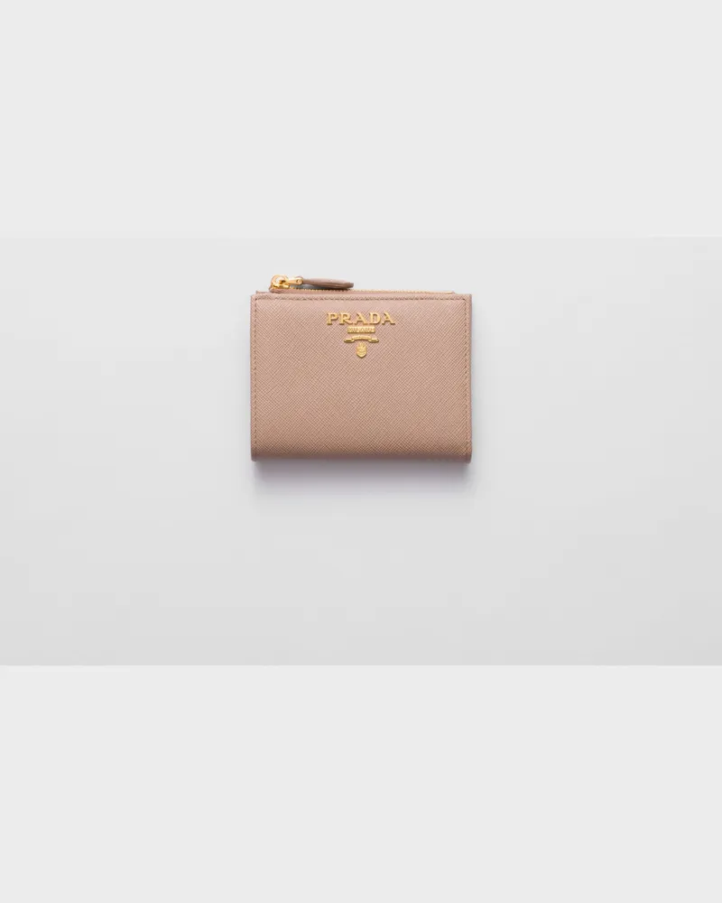 Prada Geldbeutel aus Saffiano Leder Puderrosa