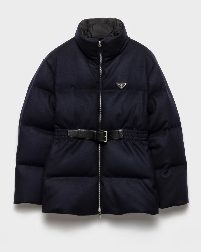 Prada Daunenjacke aus Loden Blau