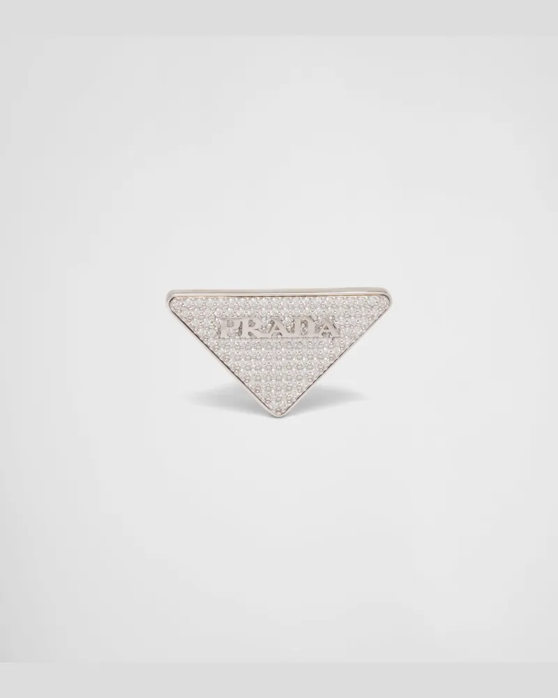 Prada Crystal Logo Jewels rechter Ohrring Kristall
