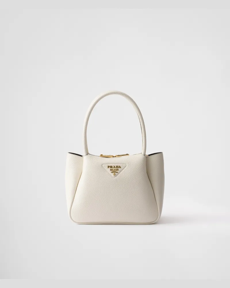 Prada Kleine Tasche aus Leder Weiss