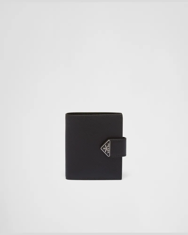 Prada Geldbörse aus Saffiano-Leder Schwarz