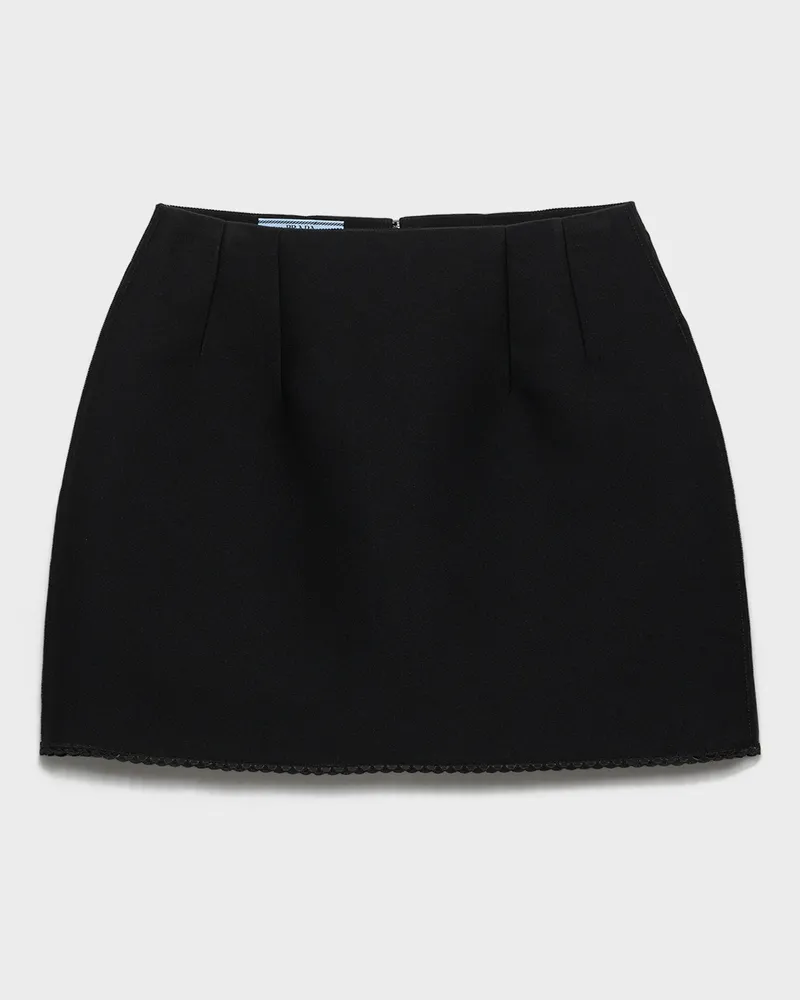 Prada Scuba-Strick-Minirock Schwarz