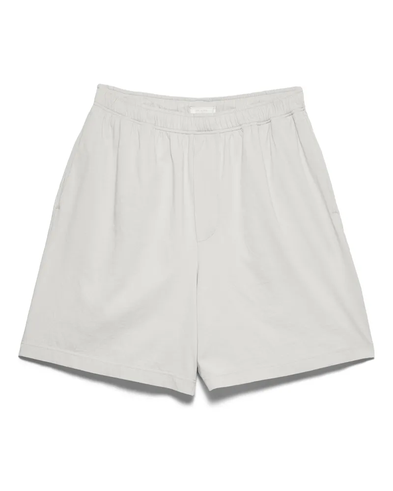 Prada Shorts Aus Baumwolle, Herren, Marmorgrau / Weiss, Größe Marmorgrau